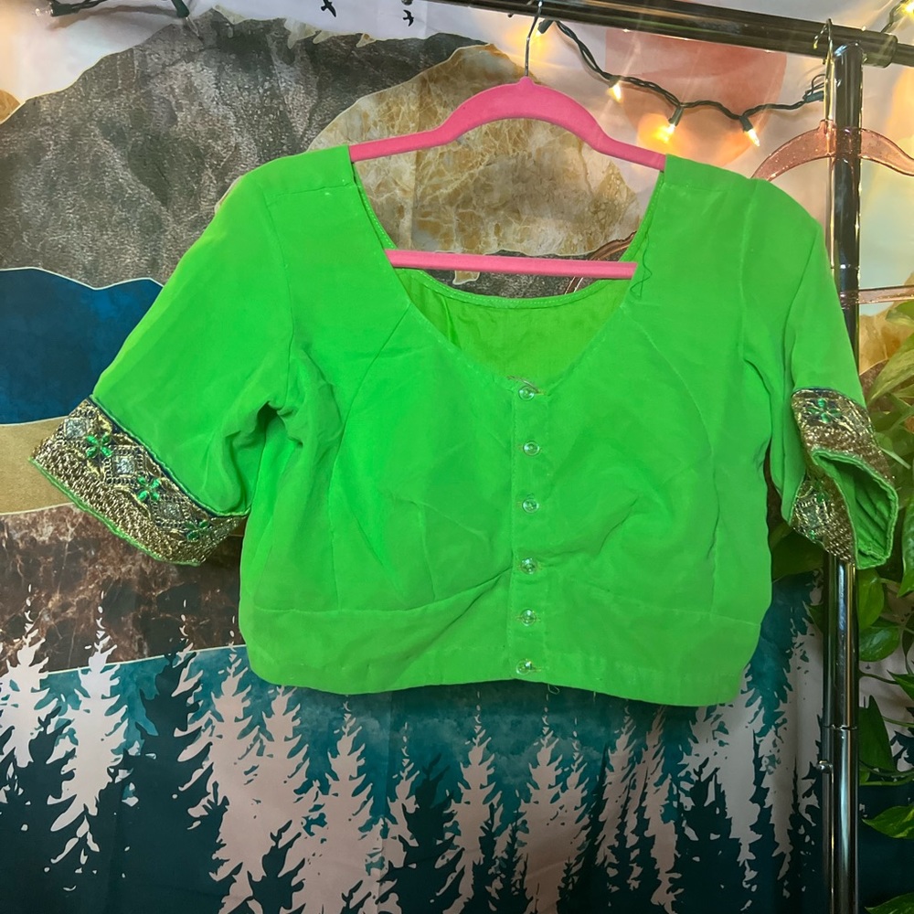 Green blouse